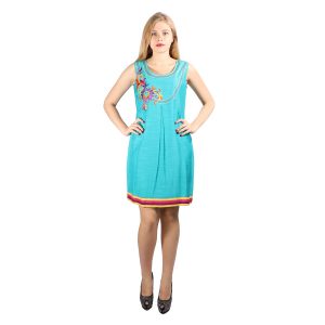 Classy Embroidered Cotton Dress CLOTHING