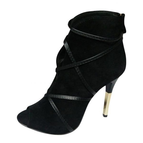 gladiator peep toe ankle boots