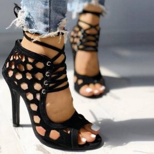 Peep Toe Gladiator Stiletto Sandals WOMEN'S SANDALS / SHOES