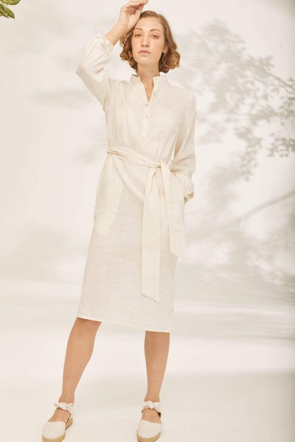 Shirt Dress with puffed sleeves