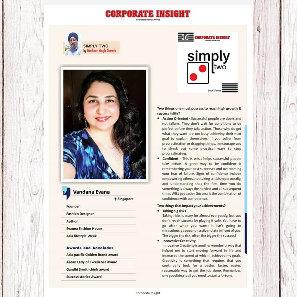 Corporate Insight Magazine published interview (Simply Two)