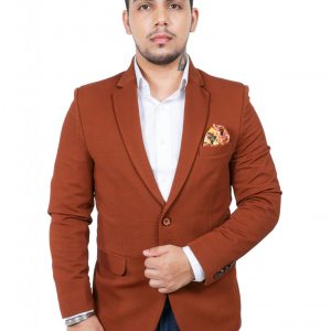 Formal textured brown color Blazer/Jacket JACKETS/BLAZERS/COATS