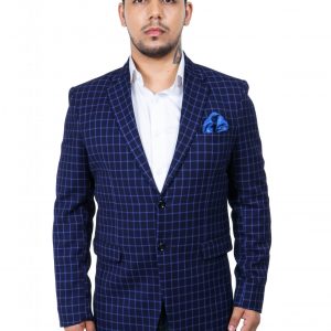 Formal check Blue color Blazer/Jacket JACKETS/BLAZERS/COATS