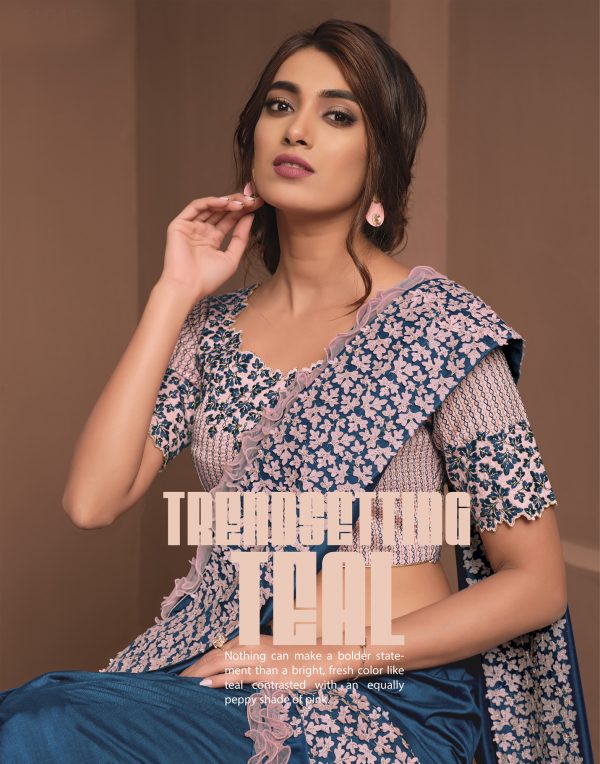 Trendsetting Teal Saree