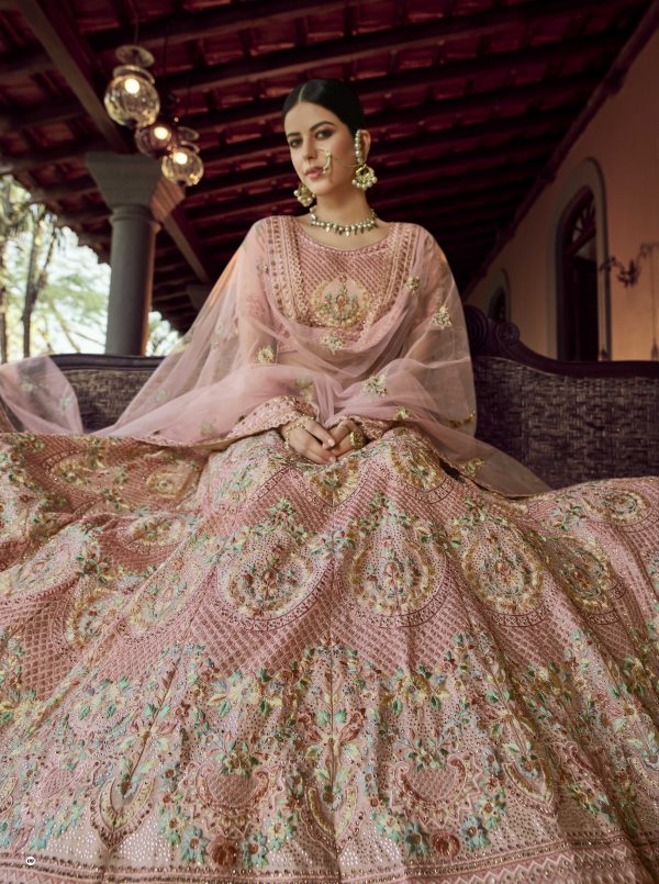 Mesmeric Bridal Ethnic Wear,Sequins,Resham/Zari Embroidered With Stone Work CLOTHING 3
